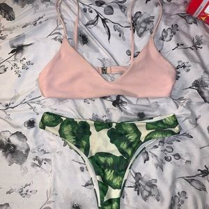 PINK ANS PALM TREE BIKINI